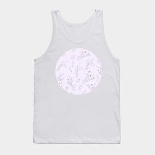 Flowers on pastel purple Tank Top